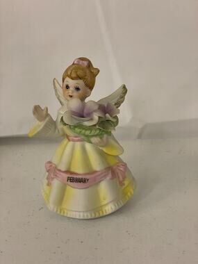 VTG Brinn's My Little February Birthday Angel Figurine Collectible Home Decor